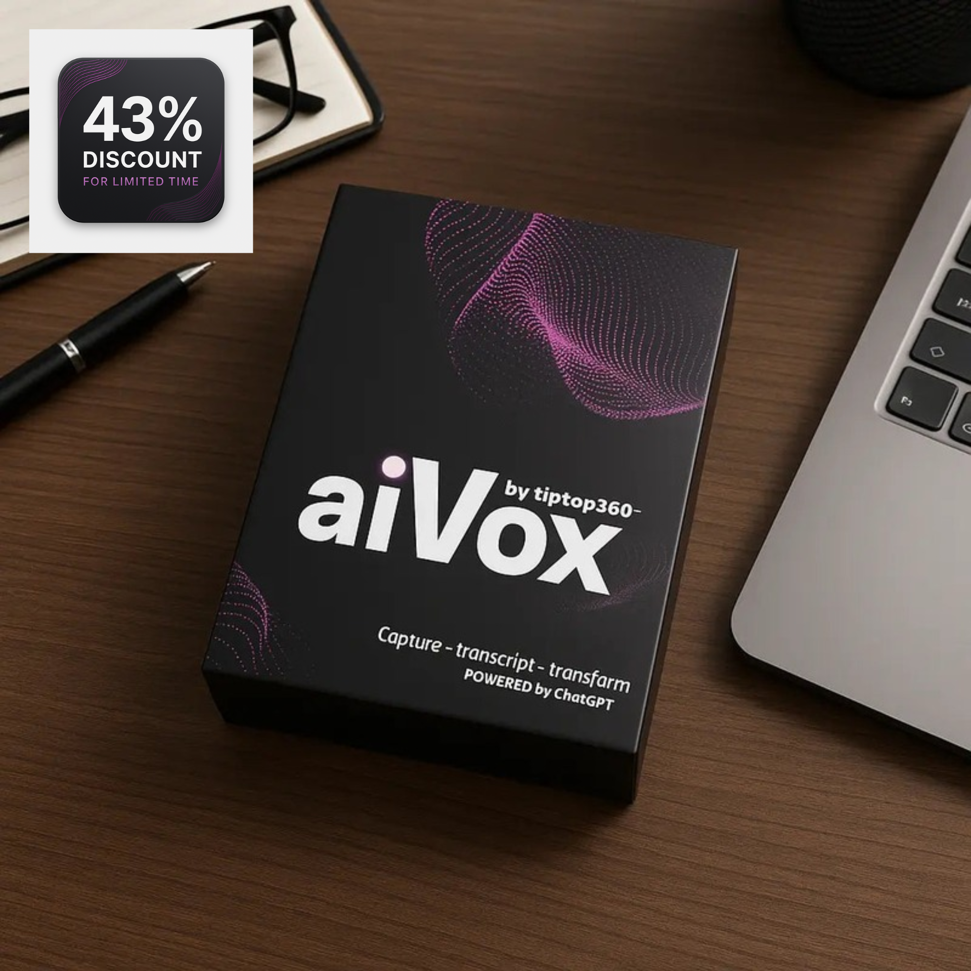 AI Voice Recorder with GPT-4 Transcription - 98% Accurate | 400 Free Minutes TipTop360